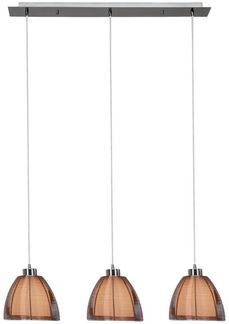 BRILLIANT Lampe Relax Pendelleuchte 3flg bronze/chrom | 3x A60, E27, 60W, g.f. Normallampen n. ent. | In der Höhe einstellbar / Kabel kürzbar | Für LED-Leuchtmittel geeignet