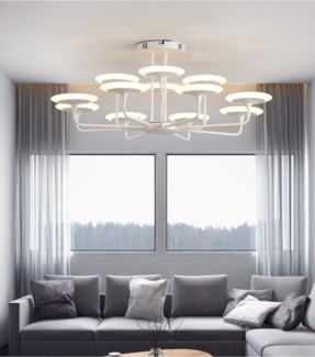 Euroton LED Deckenleuchte LED Deckenlampe Hängelampe Fernbedienung Farbton einstellbar dimmbar, LED fest integriert, Warm- bis Kaltweiß, Mit Fernbedienung