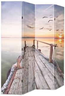 vidaXL Raumteiler klappbar 160 x 170 cm See mit Steg 245882