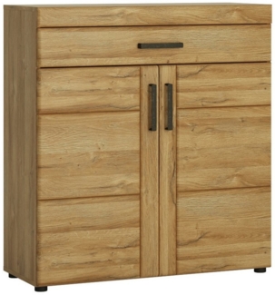 Schuhschrank >CORTINA< in Grandson Eiche Dekor - 92,8 x 100,2 x 38 (BxHxT)