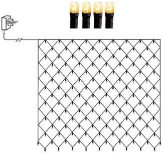 Star Trading 594-22 Weihnachtsdekoration VORHANG GOLDEN WARM WHITE LED 960X0,064W Kunststoff schwarz L:2390cm H:55cm IP44