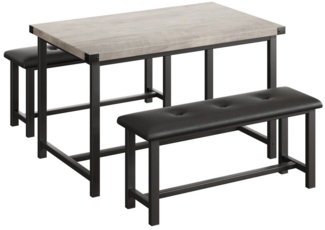 GarveeMore Essgruppe Essgruppe mit 2 Stühlen sszimmer-Set, (3-tlg), (Set, 3-tlg), Küchentisch 113 x 70 x 75CM,2 Bänke je 100 x 27 x 45CM