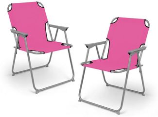 Spetebo Campingstuhl Camping Klappstuhl belastbar bis 120 kg - 2er Set (Anzahl, 1 St), zusammenklappbar