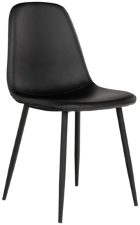 House Nordic Polsterstuhl Stockholm (2er-Set), (2er-Set) in Schwarz - 47x88x50 (BxHxT)