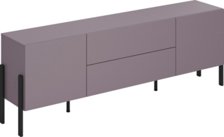 INOSIGN Lowboard Jukon,Breite 200 cm, moderne grifflose TV-Kommode,2 Türen/2 Schubladen, TV-Schrank mit viel Stauraum, TV-Board, push-to-open-Funktion