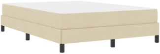 vidaXL Boxspringbett mit Matratze Creme 140 x 200 cm Stoff 3398498