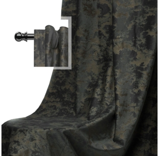 BTTO V&G Verdunkelungsvorhang Gardinen-Sets 2St, Samt Multifunktionsband mit Golddruck, Thermovorhänge Blickdicht Vorhänge Glitzer-Muster