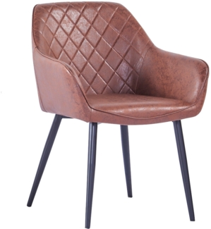 Esszimmer Armlehnstuhl Wildlederoptik schwarz Metallbeine LASSE 527181