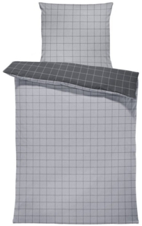 One Home Bettwäsche Wende Karo, Renforcé, 2 teilig, kariert und modern, Baumwolle Normalgröße