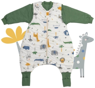 Schlummersack Kinderschlafsack Schlafsack mit Füßen und umklappbaren Bündchen, 1.0 Tog OEKO-TEX