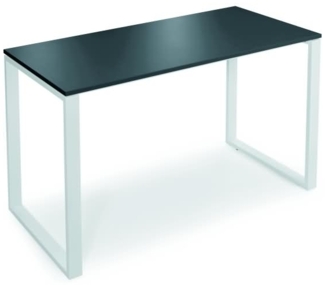 Soennecken Stehtisch 160x80x110cm Gestell weiß Platte anthrazit