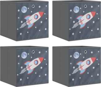 vidaXL Faltboxen 4 Stk. Grau 32x32x32 cm Vlies 4018987