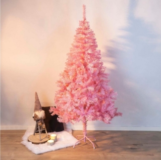 Weihnachtsbaum künstlich m. Metallständer 180cm rosa