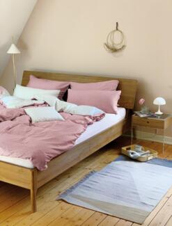 Irisette Mako-Satin Bettwäsche Set Jessica 8256 rosa 155x220 cm + 1 x Kissenbezug 80x80 cm