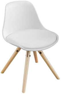 SoBuy Stuhl FST46, Kinderstuhl Sitzhocker weiß Sitzhöhe 35cm