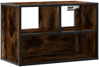 vidaXL TV-Schrank Räuchereiche 60x31x39,5 cm Holzwerkstoff und Metall 848916