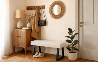 B&D home Essbank SIGFRID (1-St), gepolstert, Metallgestell, mit/ohne Rückenlehne, in 100/120/140/160cm