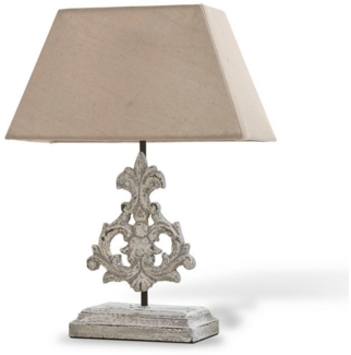 Mirabeau Tischleuchte Tischlampe Poème leinen/antikweiß