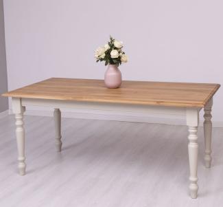 Esstisch Shabby Chic Landhausstil (180cm) - Eichenplatte