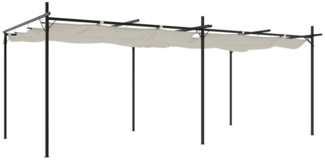 vidaXL Pergola mit Schiebedach Creme 589x292x230 cm 360120