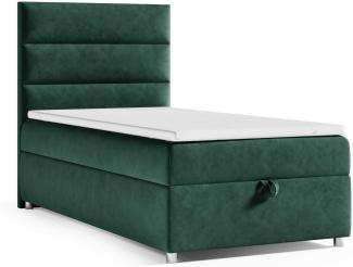 Best for Home Boxspringbett K4 SINGLE mit Bettkasten (Grun 80x200)