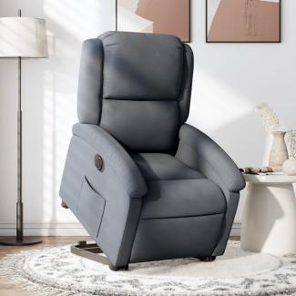 vidaXL Relaxsessel mit Aufstehhilfe Elektrisch Dunkelgrau Samt 3204323