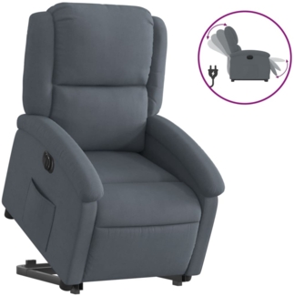 vidaXL Relaxsessel mit Aufstehhilfe Elektrisch Dunkelgrau Samt 3204323