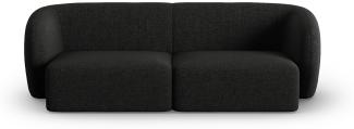 Micadoni Modulares Sofa Shane 2-Sitzer Chenille Schwarz Melange