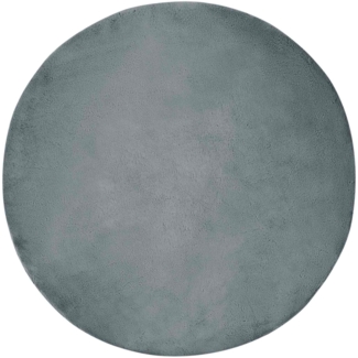 vidaXL Kunstfell Hasen Teppich Olite Anthrazit Ø 160 cm Polyester 42021780