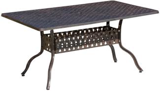 Inko Gartentisch Alu-Guss bronze Terrassentisch 150 x 97 x 74 cm