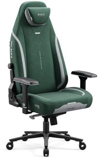 Diablo Ergonomischer Gaming Stuhl Stoff X.Eye Prime Pc Stuhl mit Magnet-Kopfstütze Gaming Sessel Kühlfunktion Gaming Stuhl Ergonomisch Strapazierfähiger Stoff Gaming Chair 140 kg Forest Green