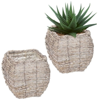 Eckiger Blumentopf im 2er Set 10042571