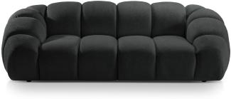 Micadoni Sofa Diana 3-Sitzer Strukturierter Samtstoff Anthrazit