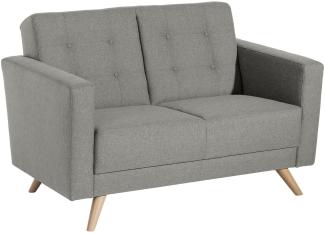 Sofa 2-Sitzer Karisa Bezug Flachgewebe Buche natur / hellgrau 21931