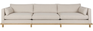 BLOSSOM 4,5-Sitzer Sofa von ZUIVER Stoff Sand Gestell Eiche hell