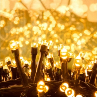 Elegear LED-Lichterkette 40m 300 LED Lichterkette weihnachtsdeko Weihnachtsbaum Dekoration, 300-flammig, Weihnachtsbeleuchtung Outdoor/Innen, Warmweiß Batterie Timer 8 Modi