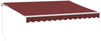 vidaXL Markise Manuell Weinrot 350x250 cm 3215226