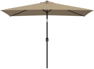 vidaXL Sonnenschirm mit Metall-Mast 300x200 cm Taupe 44502