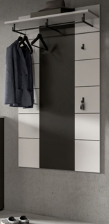 Garderobenpaneel Cooper in weiß und grau 80 x 141 cm