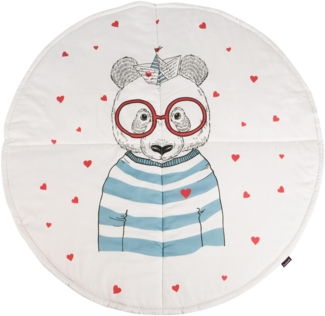 Puckdaddy Spieldecke Nilla 115cm rund Seebär und Streifen Weiß/Blau