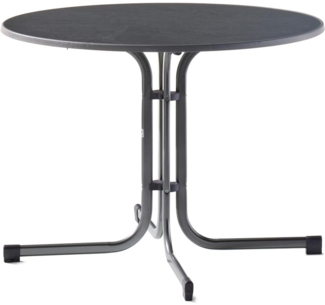 SIEGER Tisch 236/G 100 cm grau Gestell aus Stahl in eisengrau, Tischplatte aus Mecalit®-Pro in anthrazit