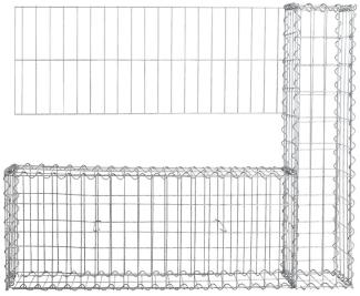 Gabionen Mauer Gartenzaun 120x100 cm Gabione Steinkorb Rankgitter Draht Gitter