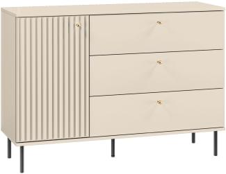 Selsey 'Caletto' Sideboard mit 3 Schubladen, beige, ca. 85 x 120 x 40 cm