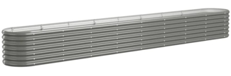 vidaXL Hochbeet Verzinkter Stahl 332x40x36 cm Grau 318884