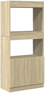 vidaXL Highboard Sonoma-Eiche 63x33x140 cm Holzwerkstoff 855108