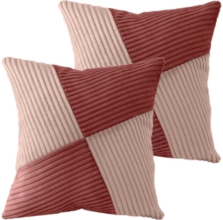 Amilian Dekokissen mit Füllung und Bezug - 2er Set - Zierkissen, Sofakissen - 40x40 cm, (2 Stück), Dekokissen mit Inlett - Couchkissen mit Kissenfüllung