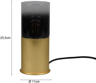 Trio Leuchten Tischleuchte Robin messing-matt 25,5 x 11 cm E27, max. 40 W