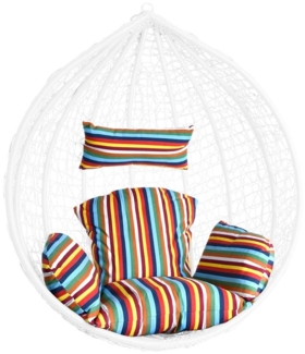 Sitzkissen Auflage Kissen für Hängesessel Sitzpolster Rückenpolster Gestreift