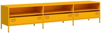 vidaXL TV-Schrank Senfgelb 202x39x43,5 cm Kaltgewalzter Stahl 851349