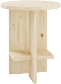 Hocker Beistelltisch RONDURE 45 Kiefer massiv Natur lackiert von Karup